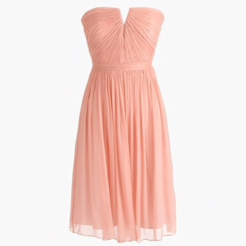 Jcrew Nadia silk dress misty rose